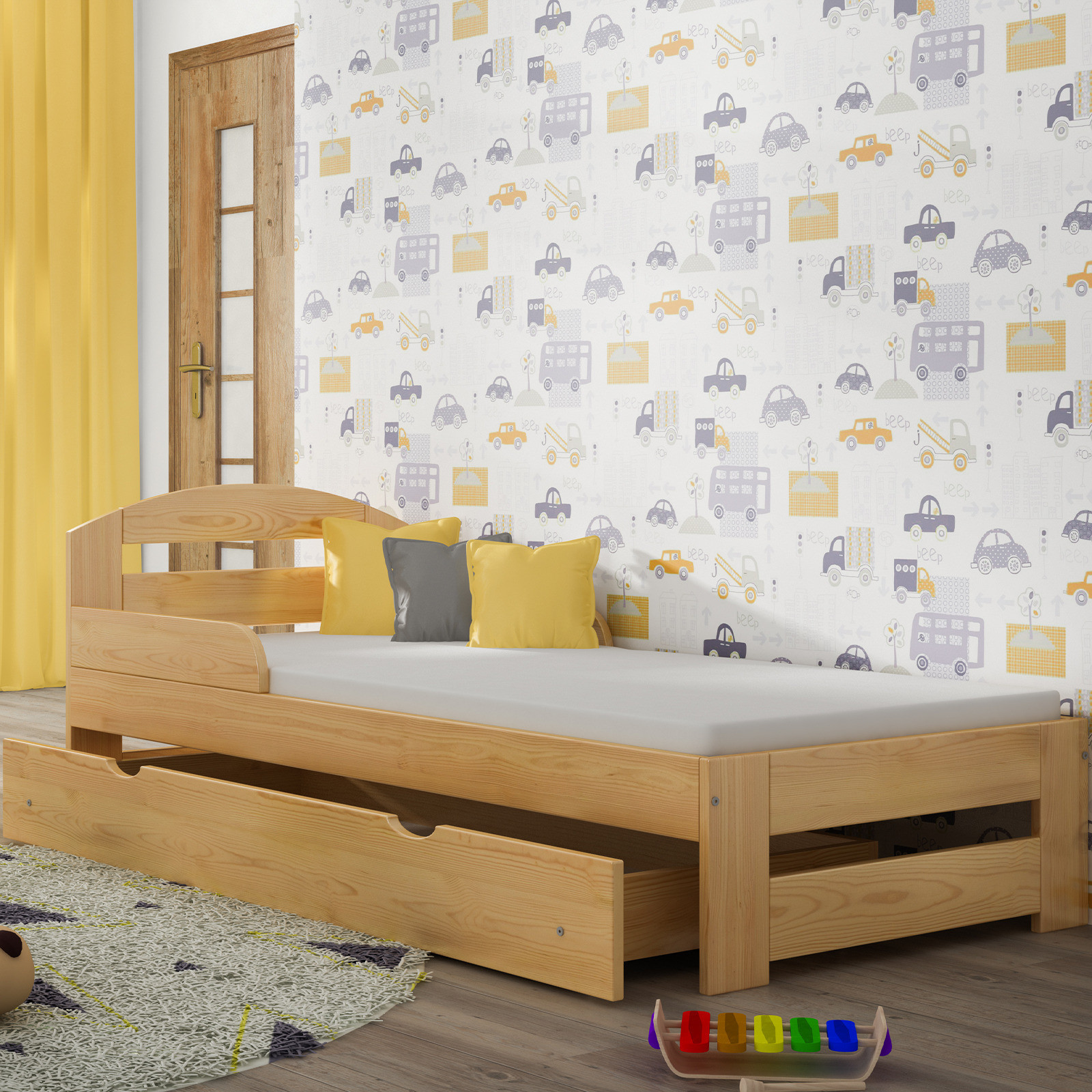 Łóżko drewniane pojedyncze TIMI S