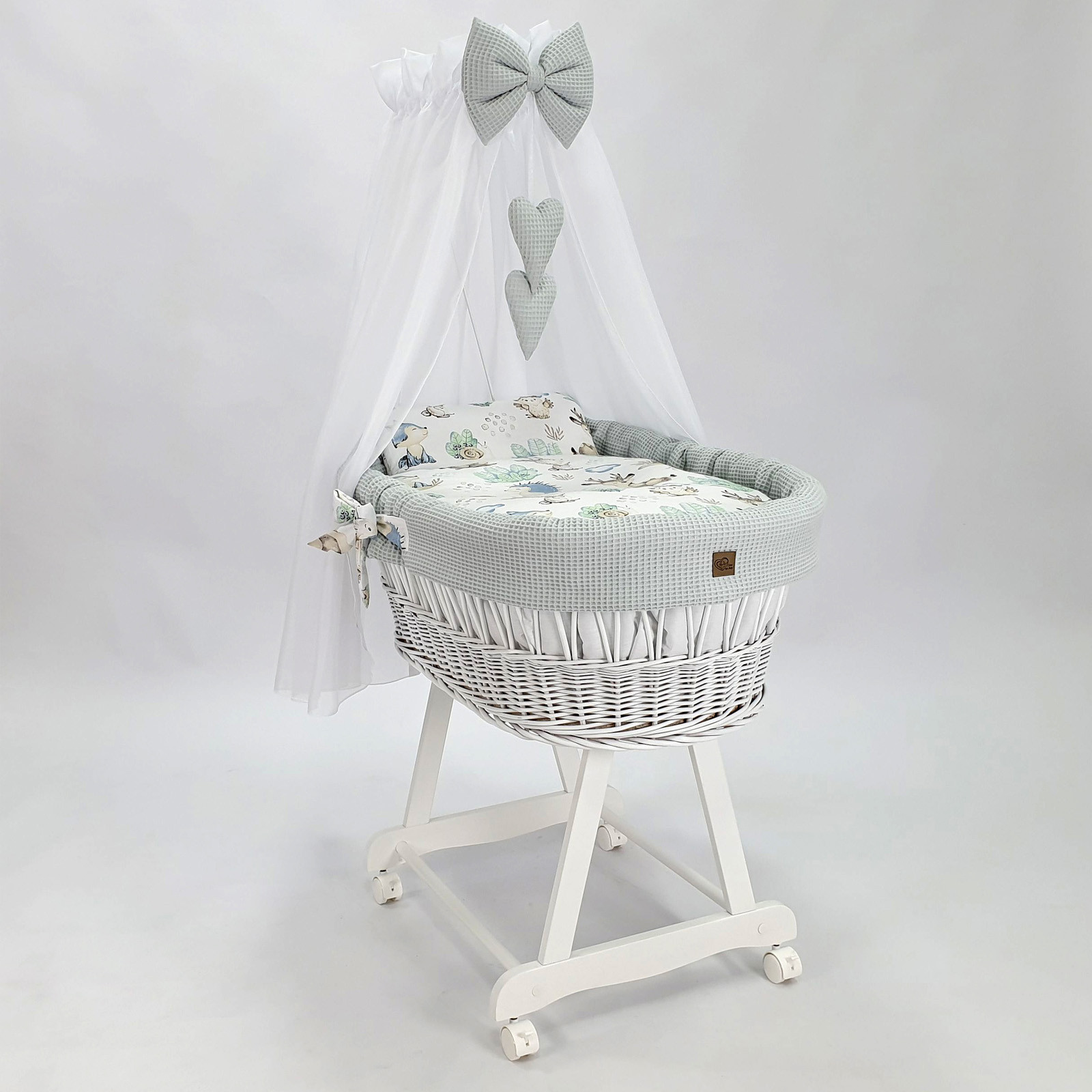 Kosz Mojżesza Z Baldachimem Na Rolkach