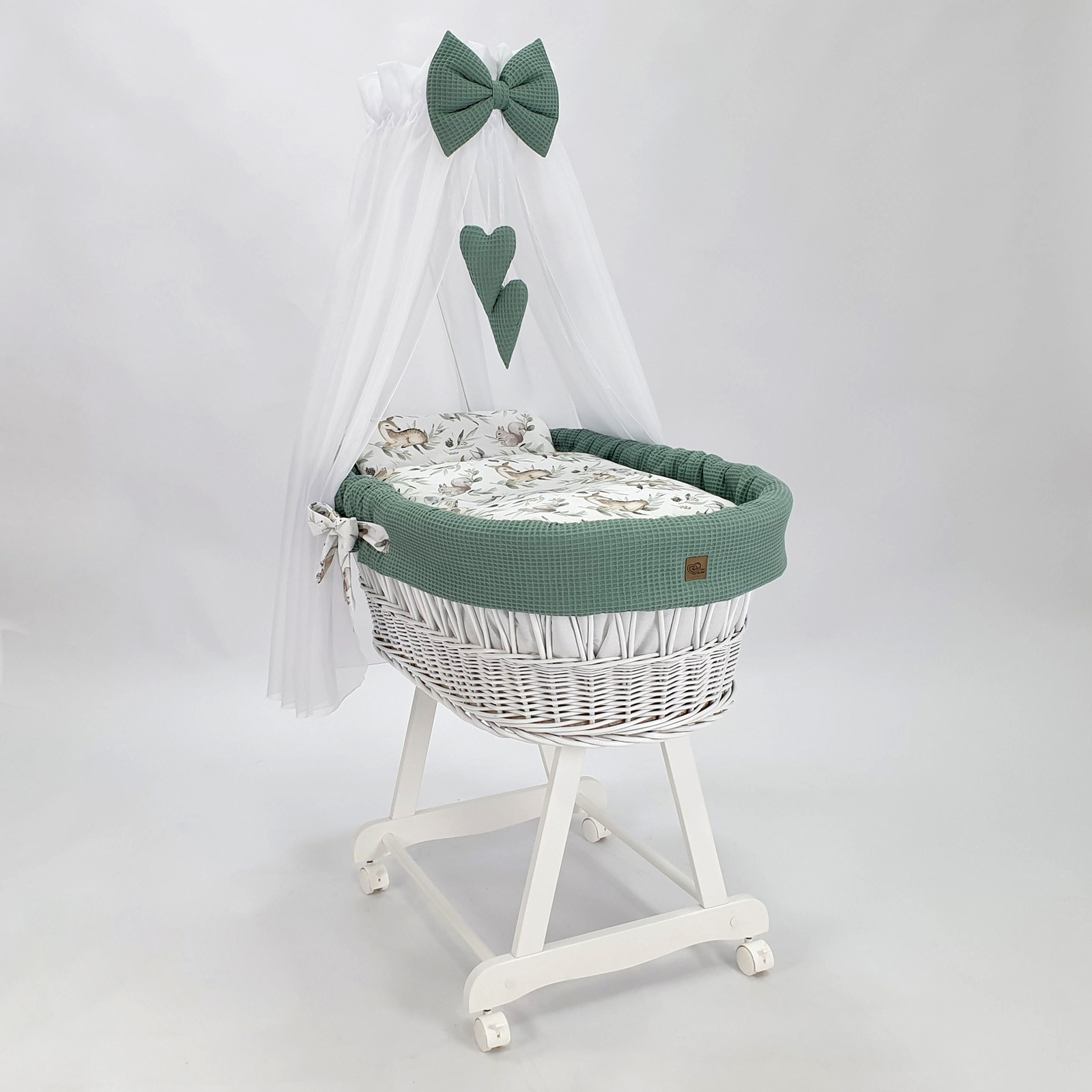 Kosz Mojżesza Z Baldachimem Na Rolkach