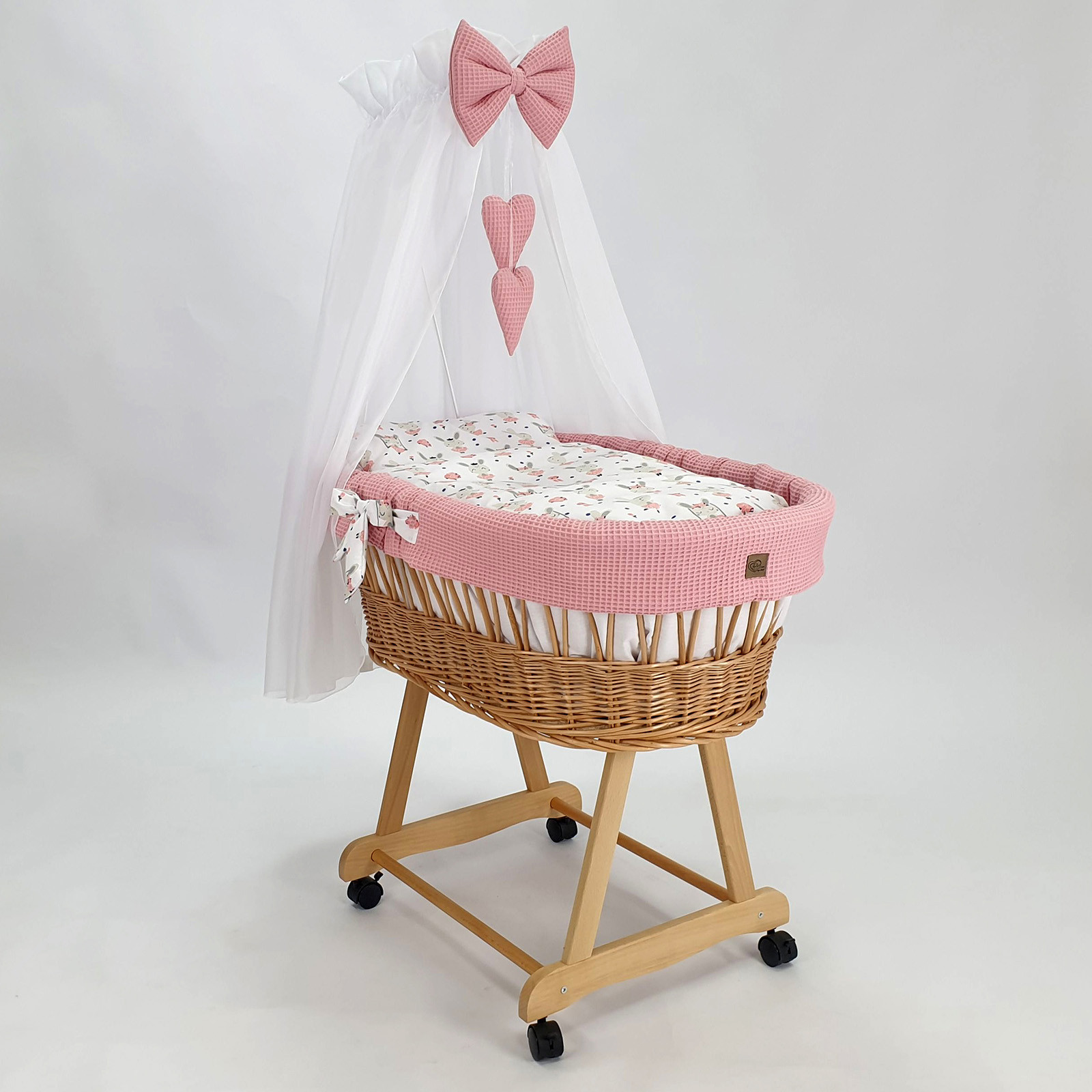 Kosz Mojżesza Z Baldachimem Na Rolkach