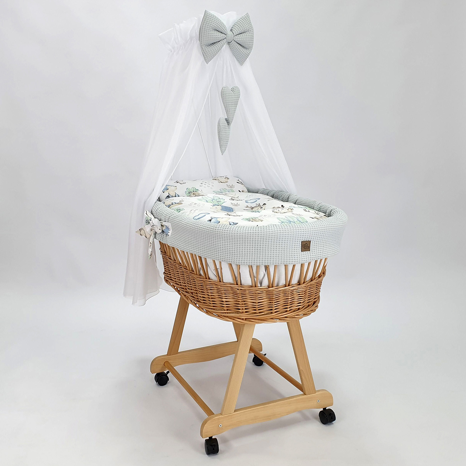 Kosz Mojżesza Z Baldachimem Na Rolkach