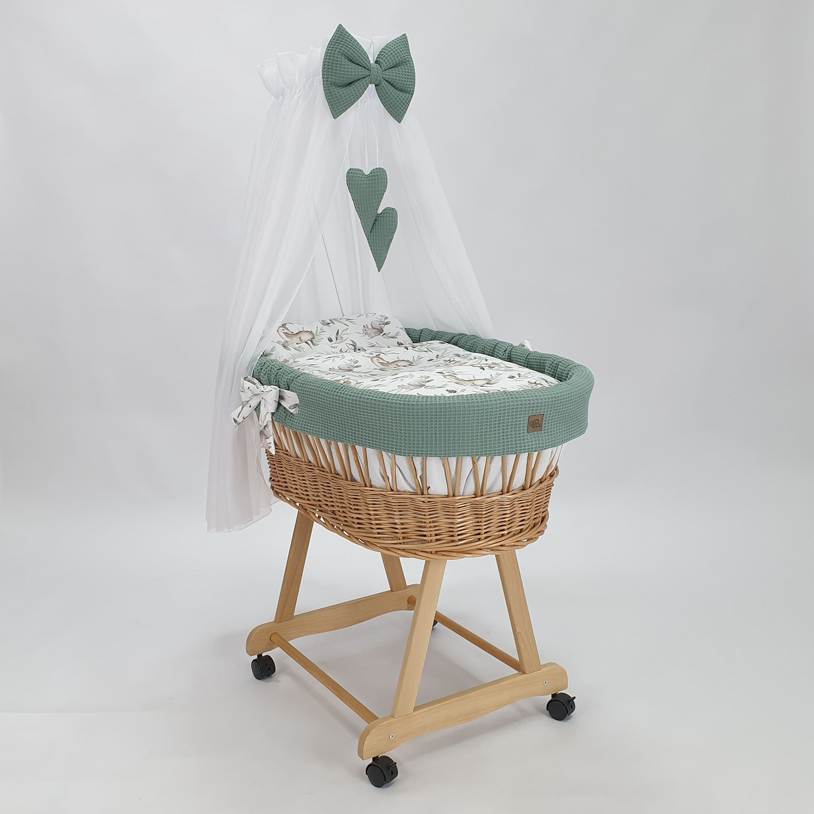 Kosz Mojżesza Z Baldachimem Na Rolkach