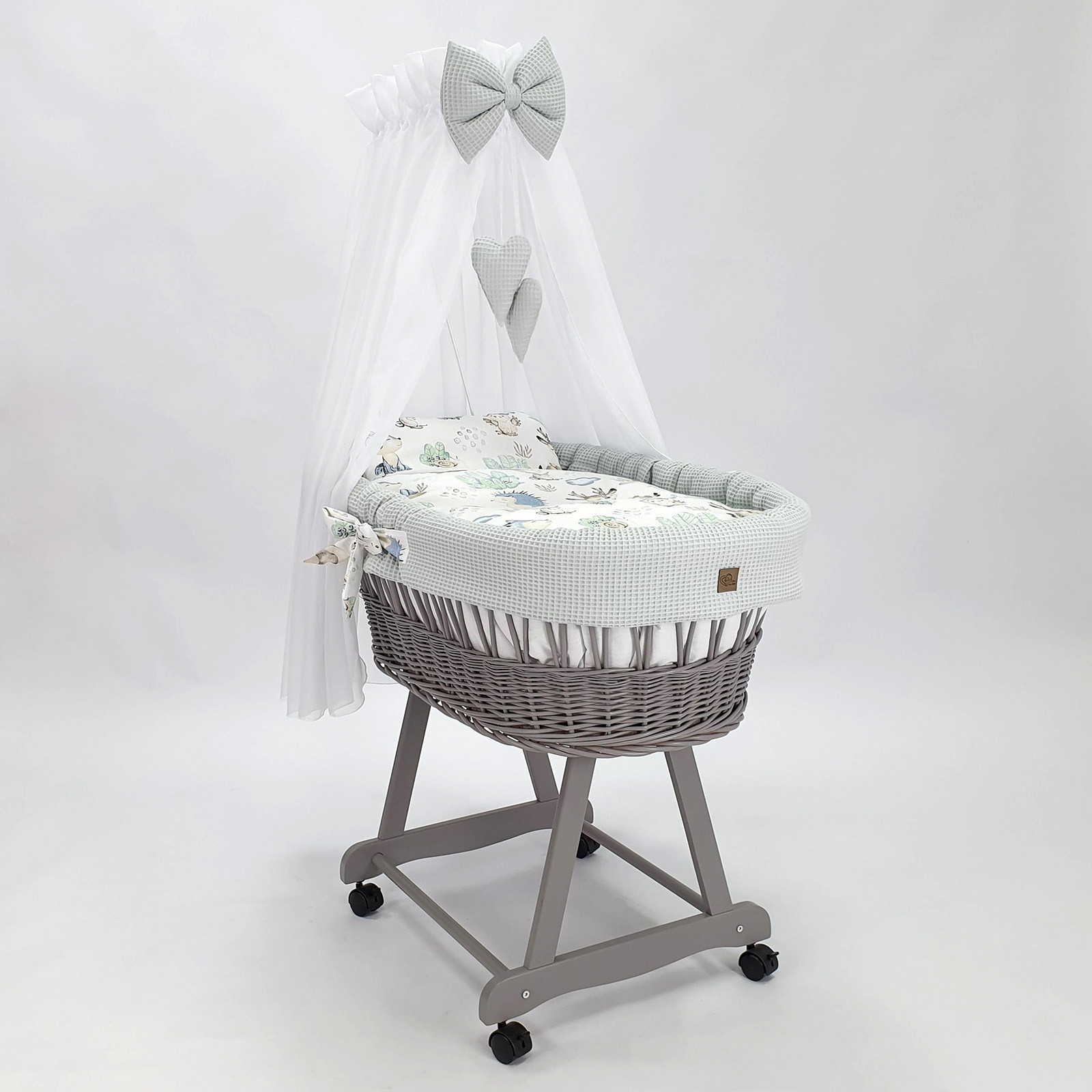 Kosz Mojżesza Z Baldachimem Na Rolkach