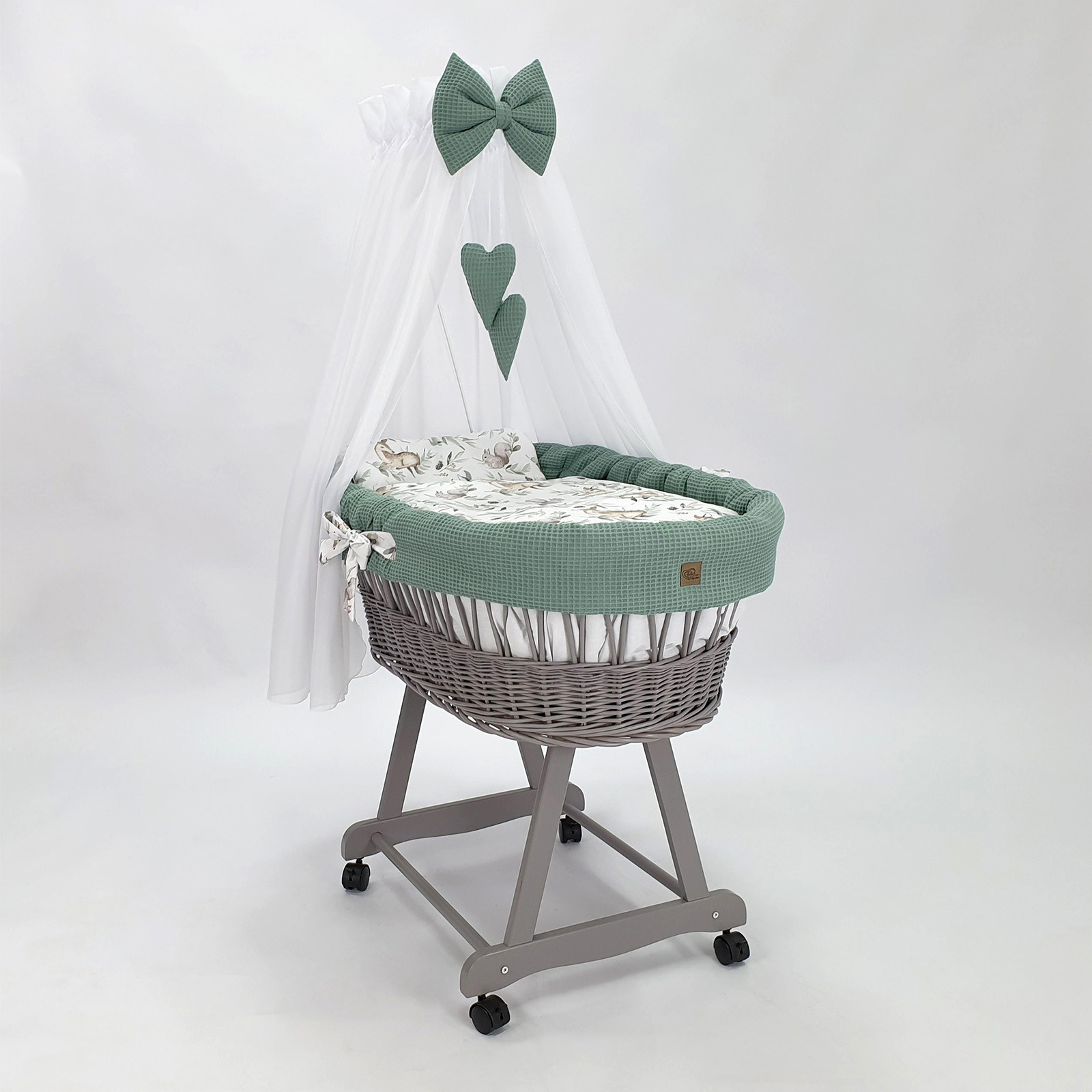 Kosz Mojżesza Z Baldachimem Na Rolkach