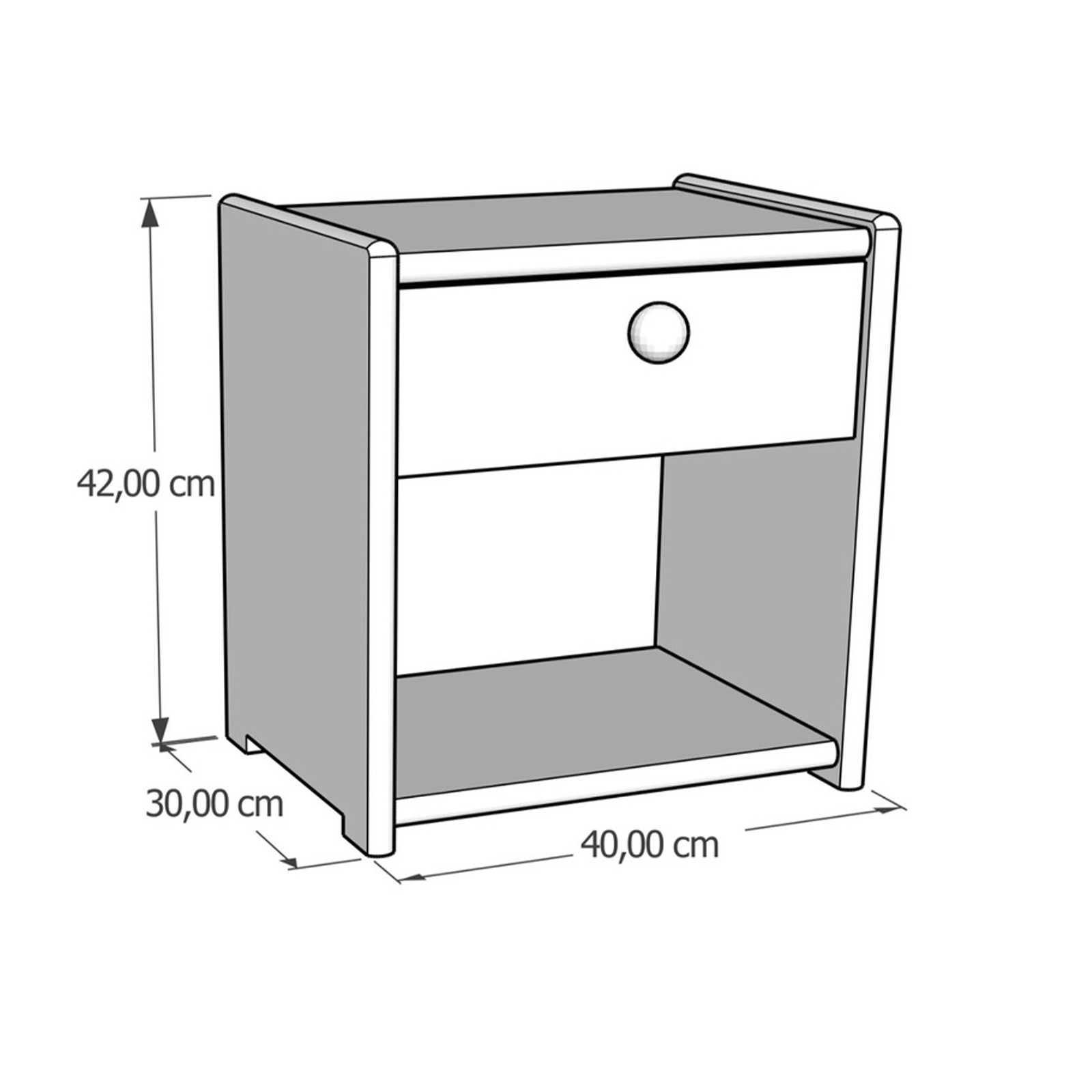 Szafka Nocna Meble wymiary 40x42 cm