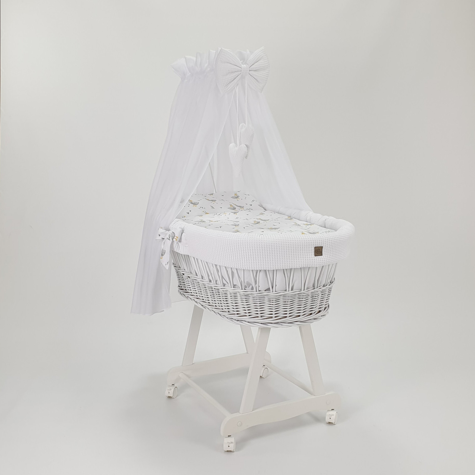 Kosz Mojżesza Z Baldachimem Na Rolkach