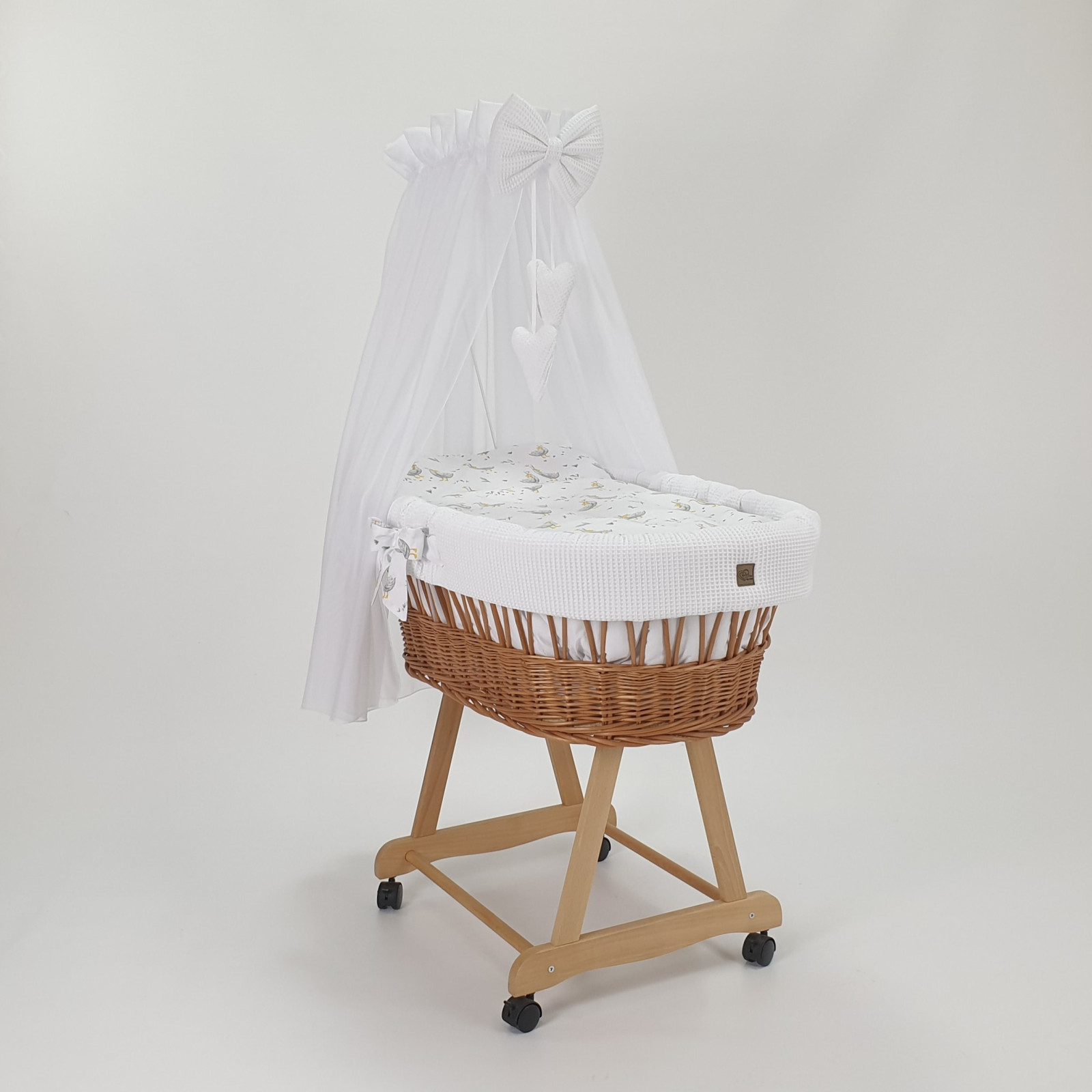 Kosz Mojżesza Z Baldachimem Na Rolkach