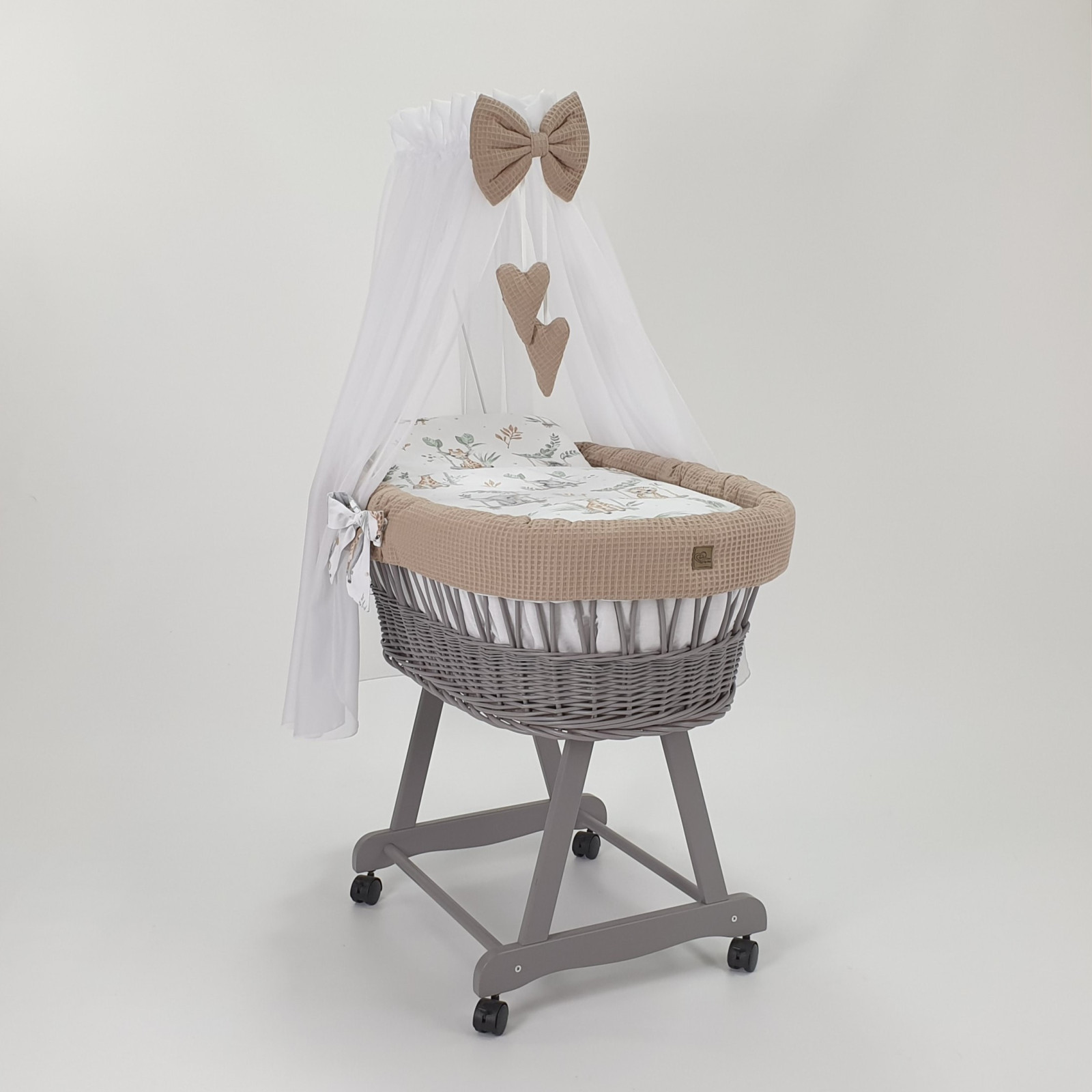 Kosz Mojżesza Z Baldachimem Na Rolkach