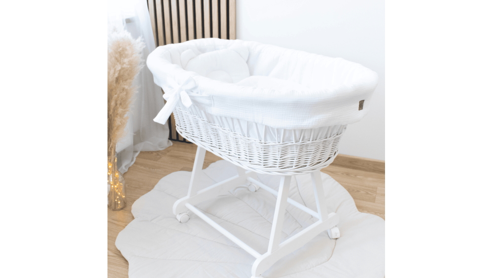 Kosz Mojżesza Muślinowy Na Rolkach – Meble Wróbel, 