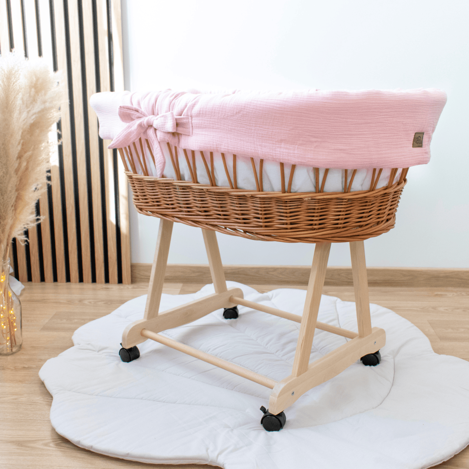 Kosz Mojżesza Muślinowy Na Rolkach