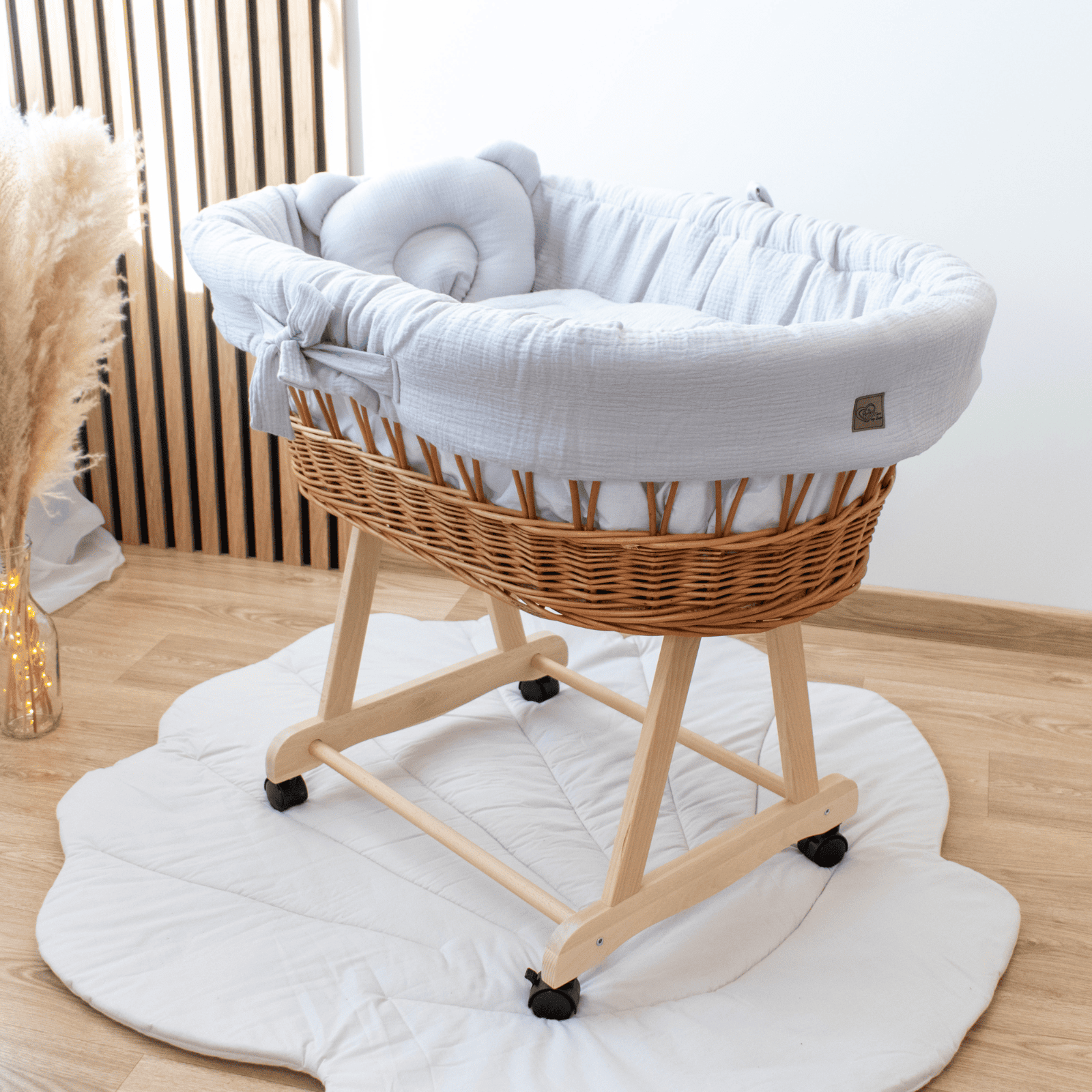 Kosz Mojżesza Muślinowy Na Rolkach