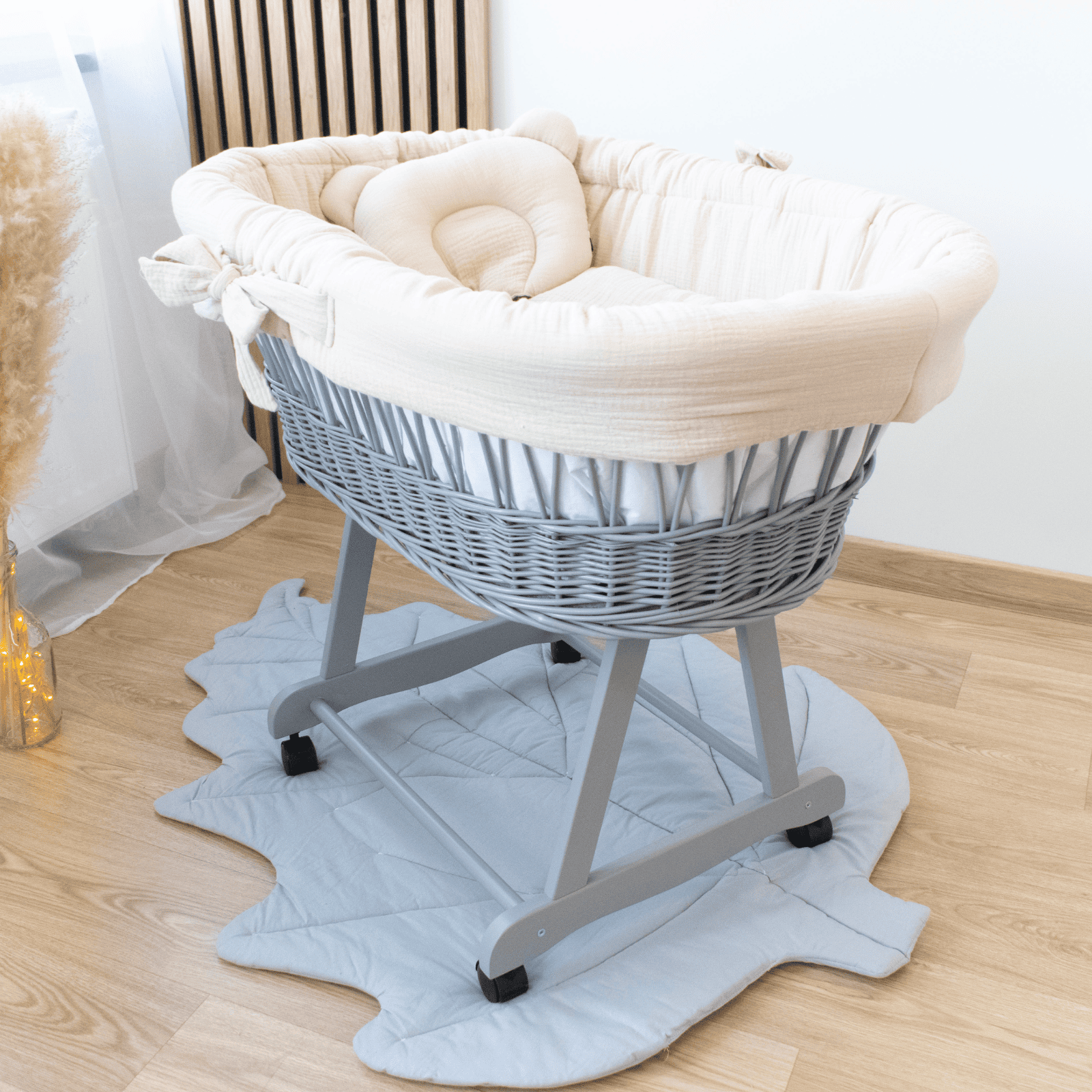 Kosz Mojżesza Muślinowy Na Rolkach