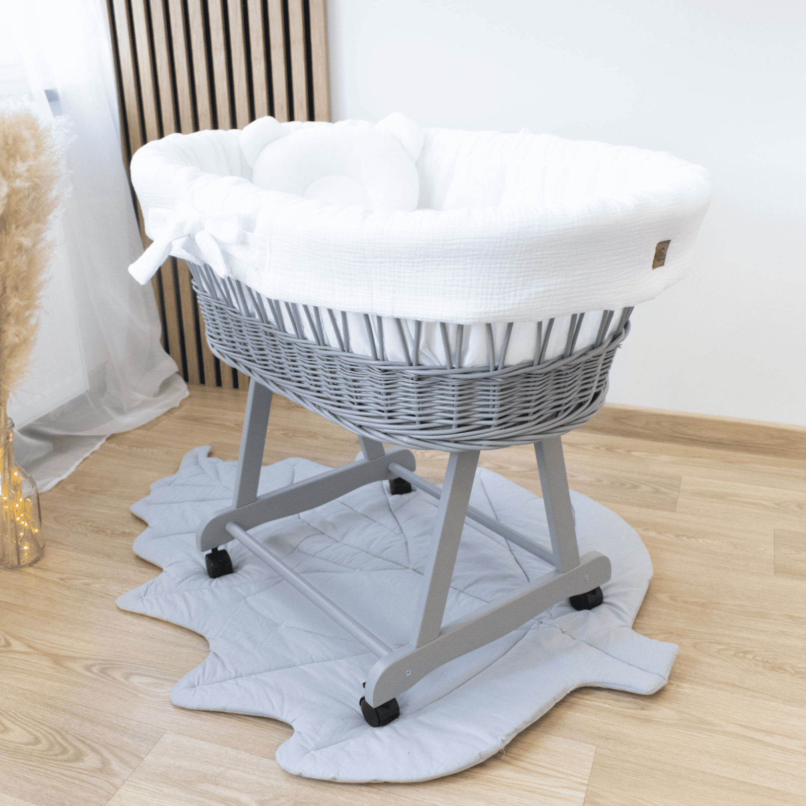 Kosz Mojżesza Muślinowy Na Rolkach