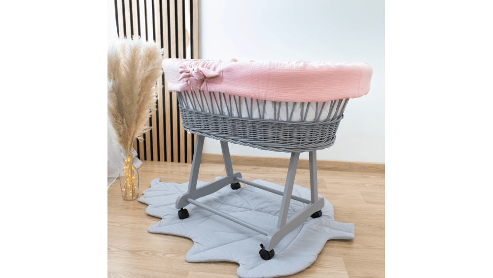 Kosz Mojżesza Muślinowy Na Rolkach – Meble Wróbel, 