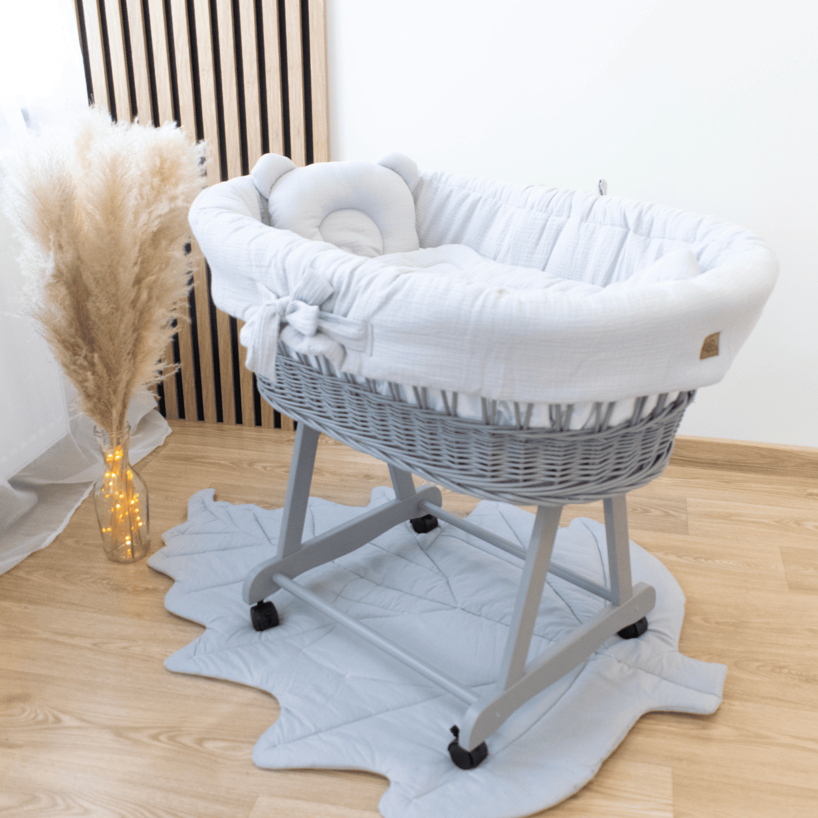 Kosz Mojżesza Muślinowy Na Rolkach