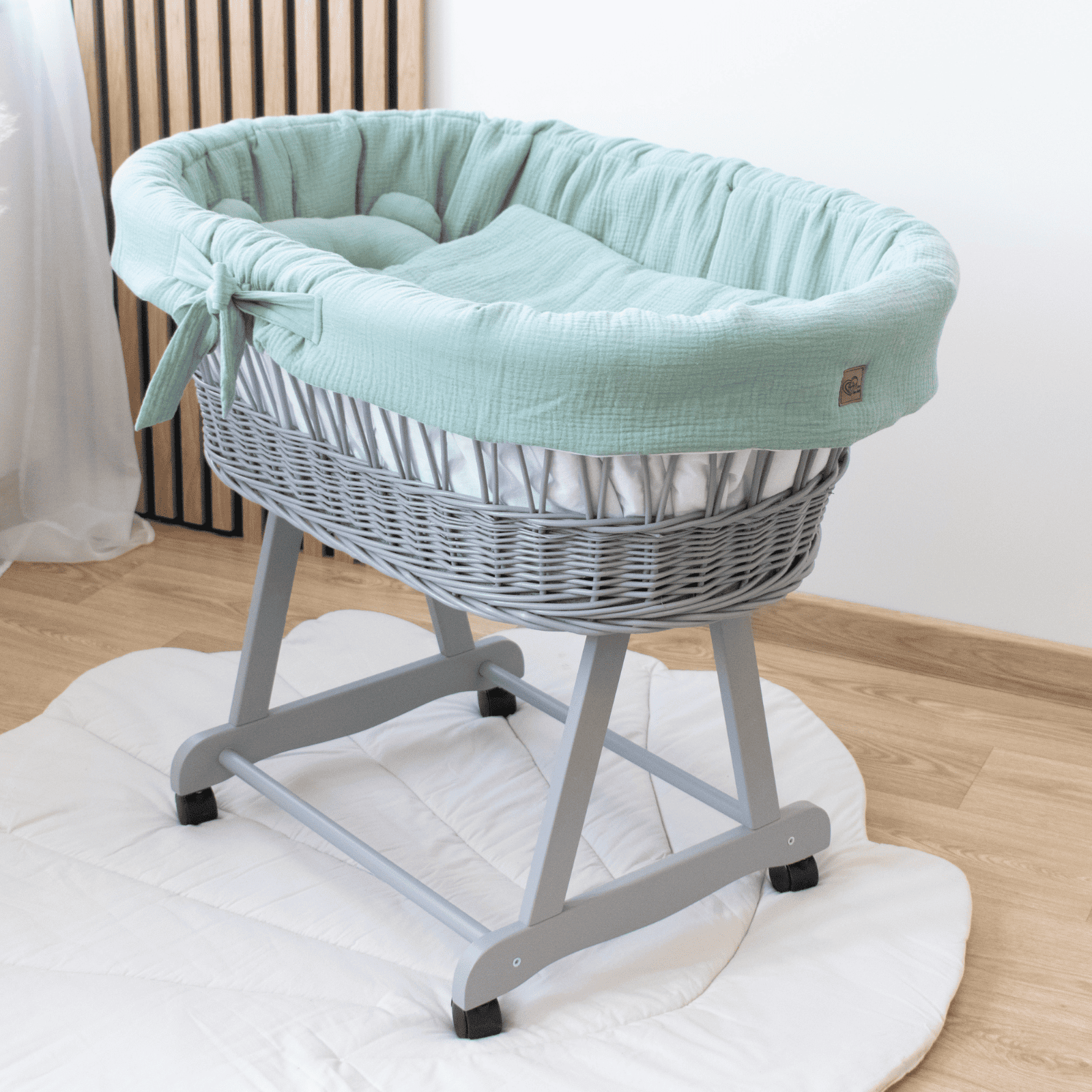 Kosz Mojżesza Muślinowy Na Rolkach