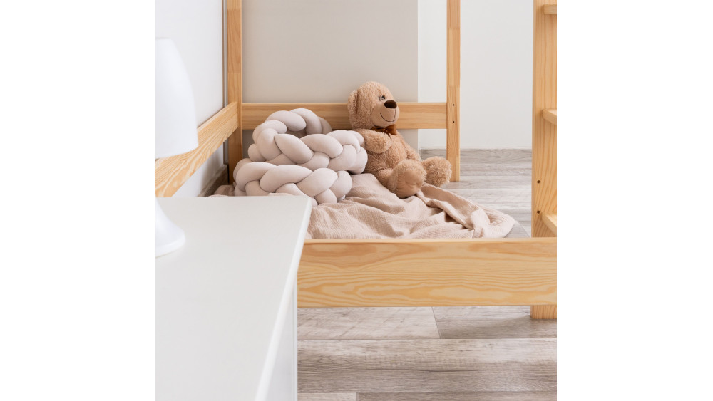 Łóżko antresola 160 cm sosna – kącik zabaw pod łóżkiem w aranżacji