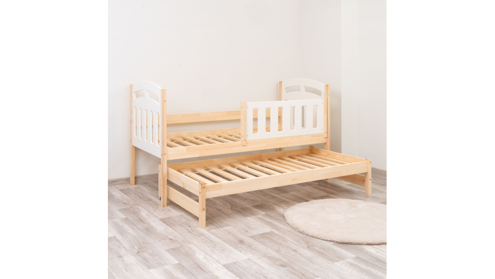 Łóżko drewniane podwójne ZUZIA DUO