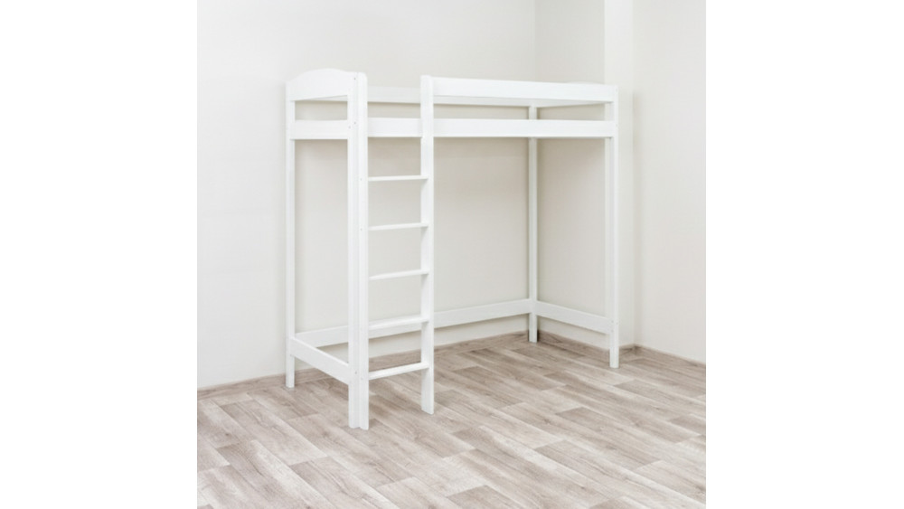 Łóżko drewniane ANTRESOLA Z ŁUKIEM, wysokość 160 cm – Meble Wróbel, naturalne drewno sosnowe