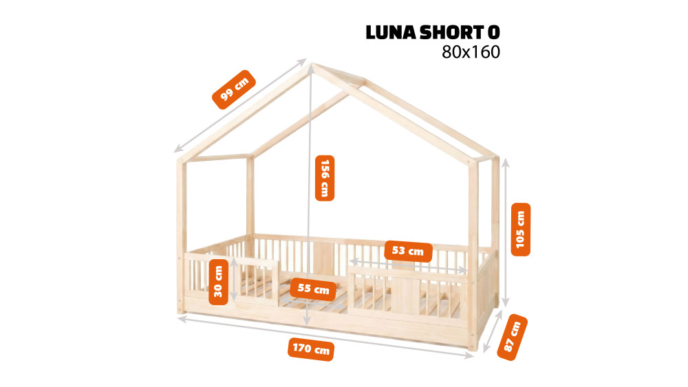 Luna Short  0 wymiary 80x160 cm