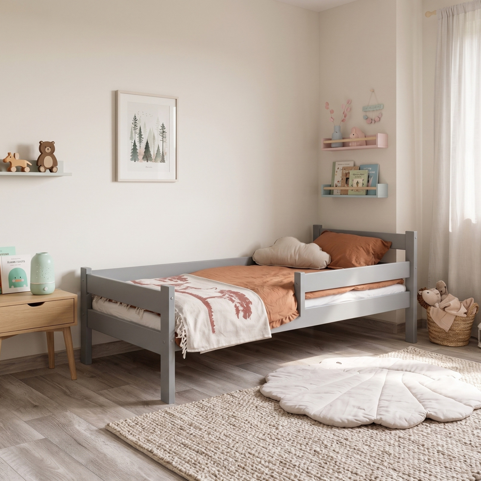 Łóżko drewniane pojedyncze PAWEŁEK MAX