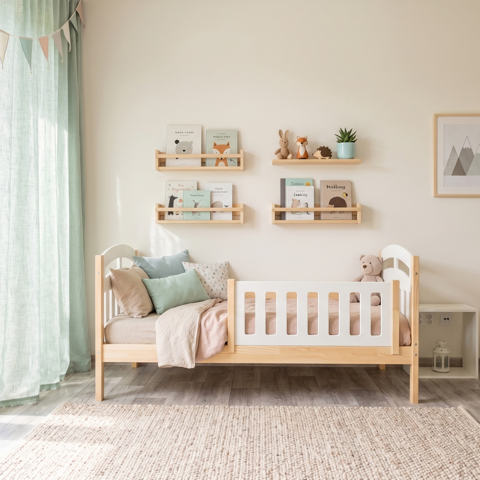 Łóżko drewniane pojedyncze ZUZIA