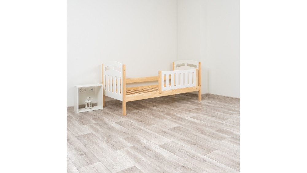 Łóżko dziecięce Zuzia Duo sosna-biały – widok bryły
