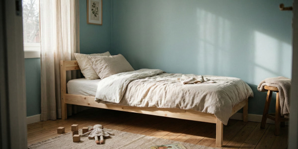 Jak zabezpieczyć ścianę przy łóżku dla dziecka – farby, panele, lamele, maty w prawdziwych warunkach