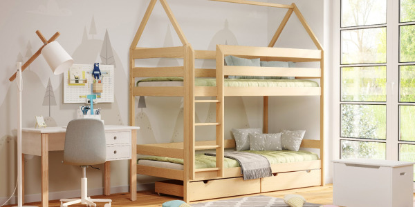 Łóżko domek piętrowe dla rodzeństwa, czyli jak sprawić, by naszym dzieciom spanie kojarzyło się z przyjemnością
